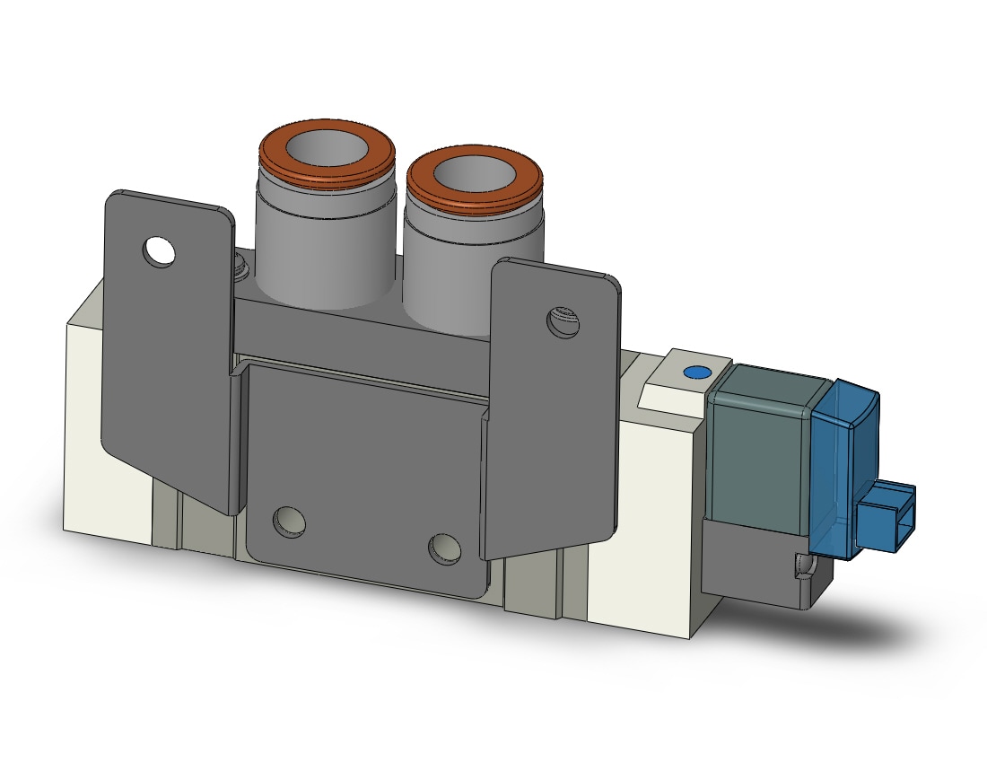 SMC SY7120-5LO-C10-F2 valve, sgl sol, body pt (dc), SY7000 SOL/VALVE, RUBBER SEAL