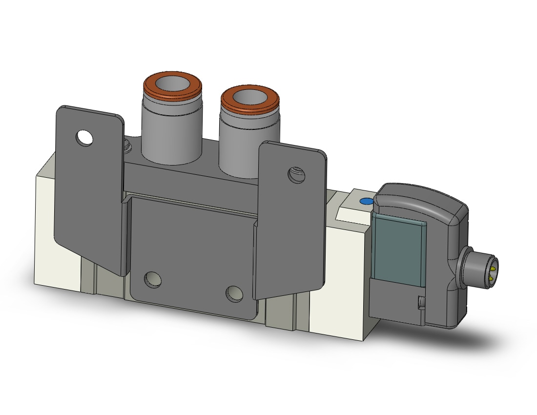 SMC SY7120-5WOU-C8-F2 valve, sgl sol, body pt, SY7000 SOL/VALVE, RUBBER SEAL***