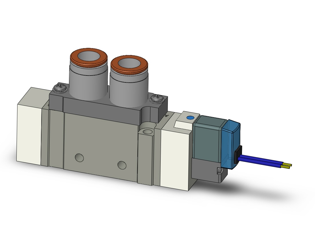 SMC SY7120-6HZ-C10 valve, sgl sol, body pt (dc), SY7000 SOL/VALVE, RUBBER SEAL