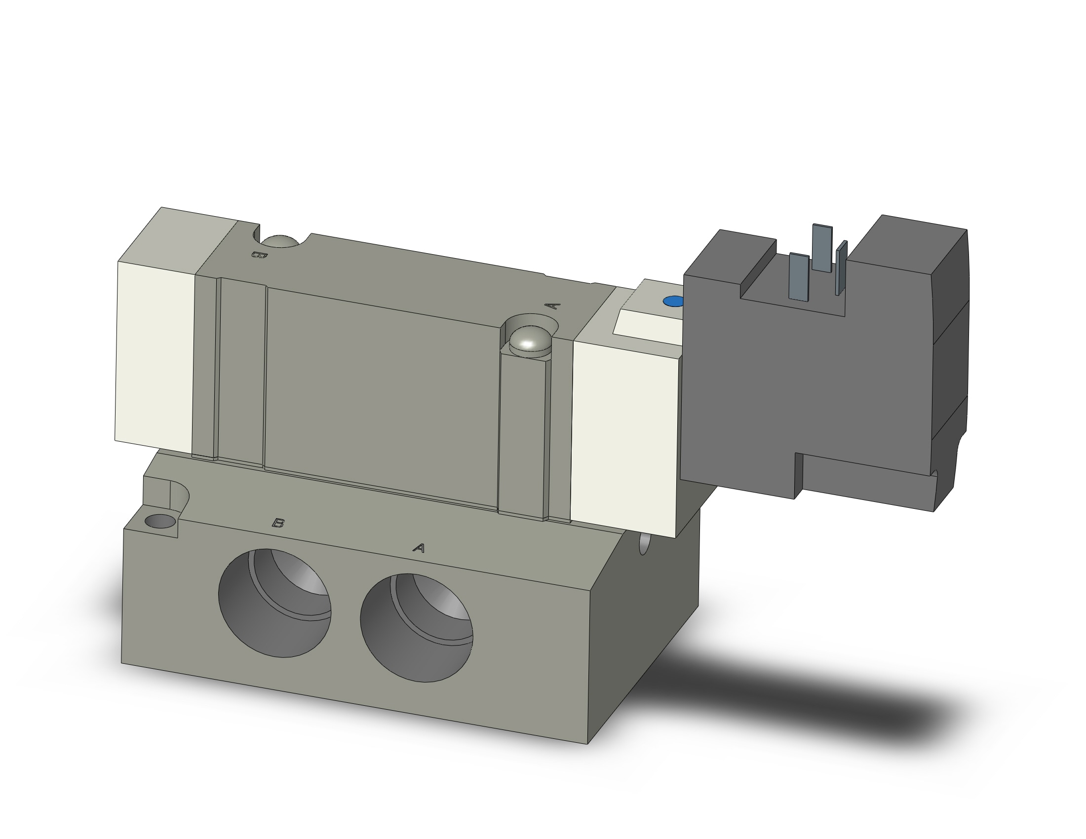 SMC SY7140-1DZ-03T valve, sgl sol, base mt, din, SY7000 SOL/VALVE, RUBBER SEAL***