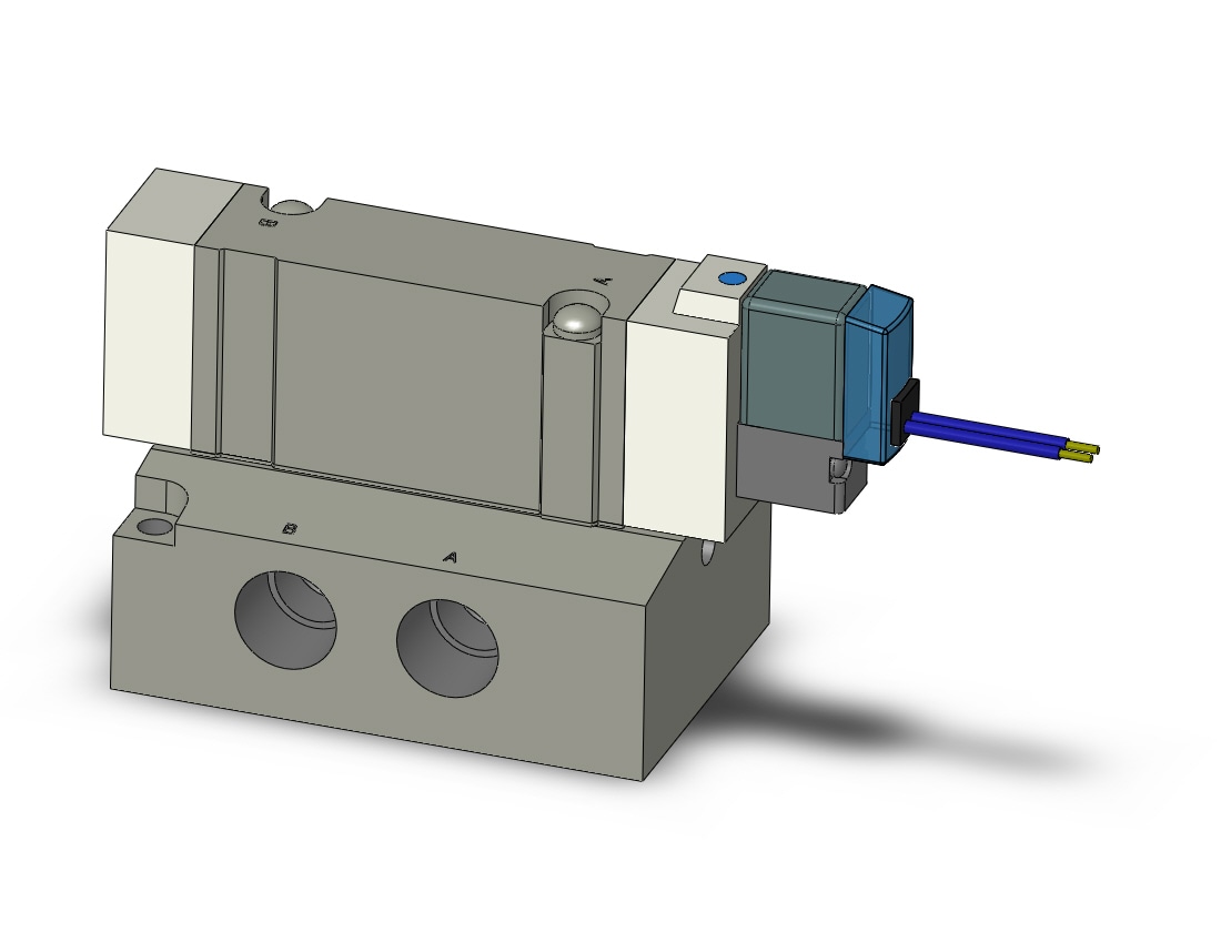 SMC SY7140-3GZ-02T valve, sgl sol, base mt (ac), SY7000 SOL/VALVE, RUBBER SEAL