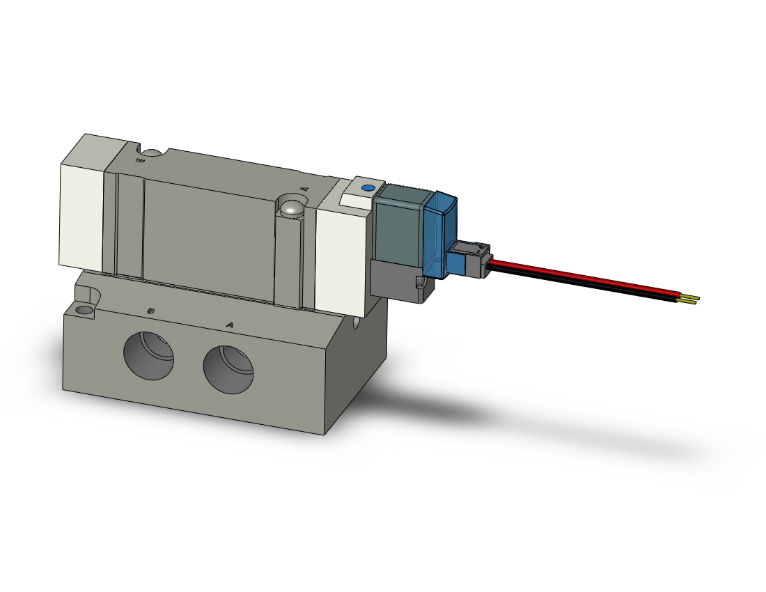 SMC SY7140-5LU-02T valve, sgl sol, base mt (dc), SY7000 SOL/VALVE, RUBBER SEAL***