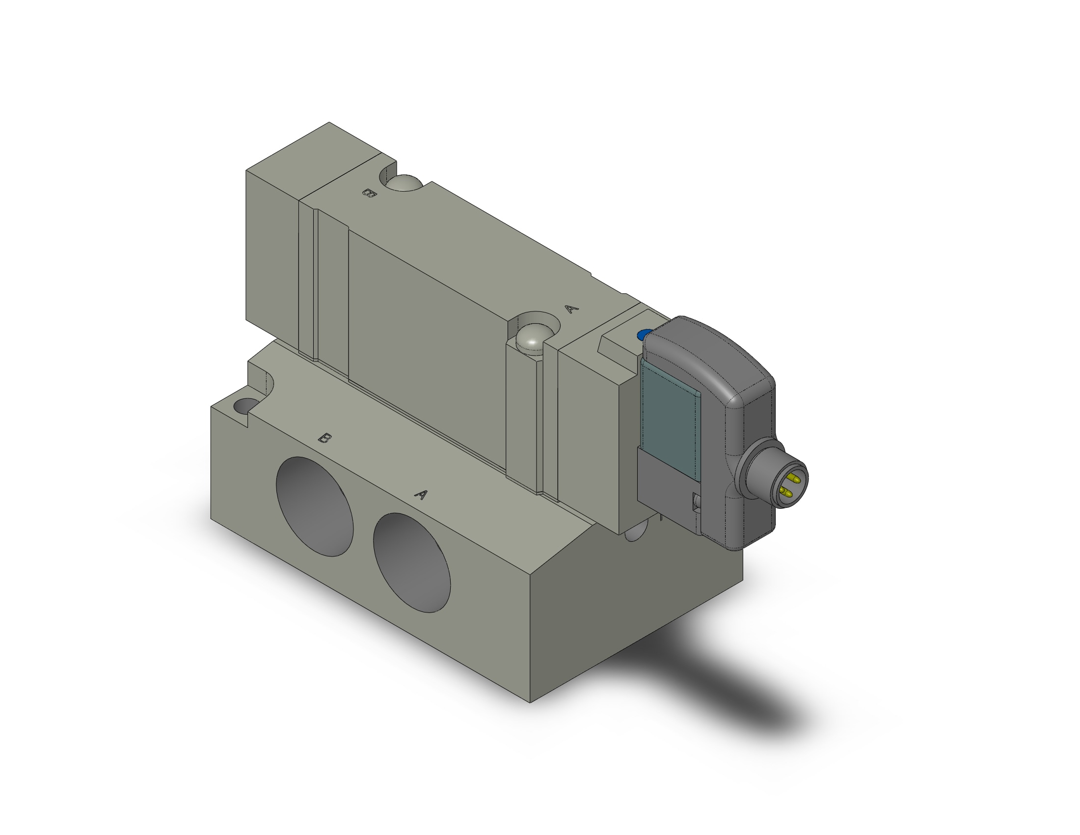 SMC SY7140-5WOZ-03N valve, sgl sol, base mt, SY7000 SOL/VALVE, RUBBER SEAL