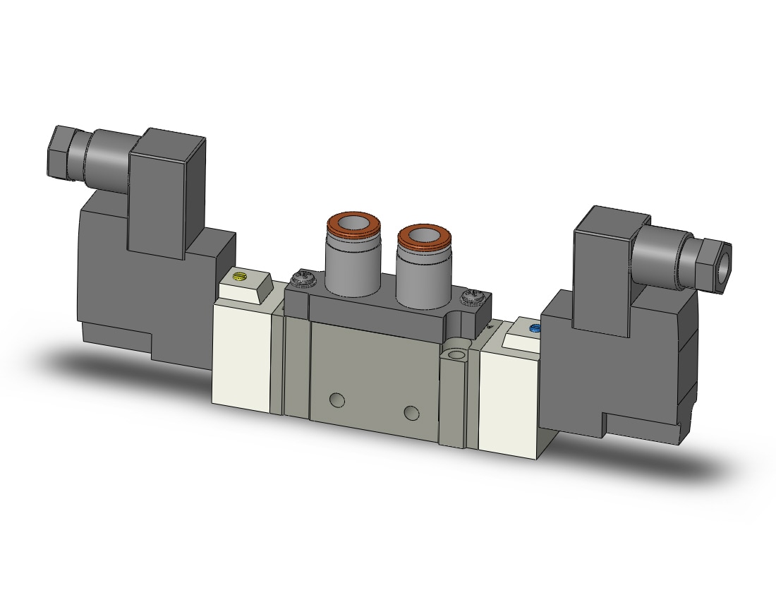 SMC SY7220-5DD-C8 valve, dbl sol, body pt, din, SY7000 SOL/VALVE, RUBBER SEAL