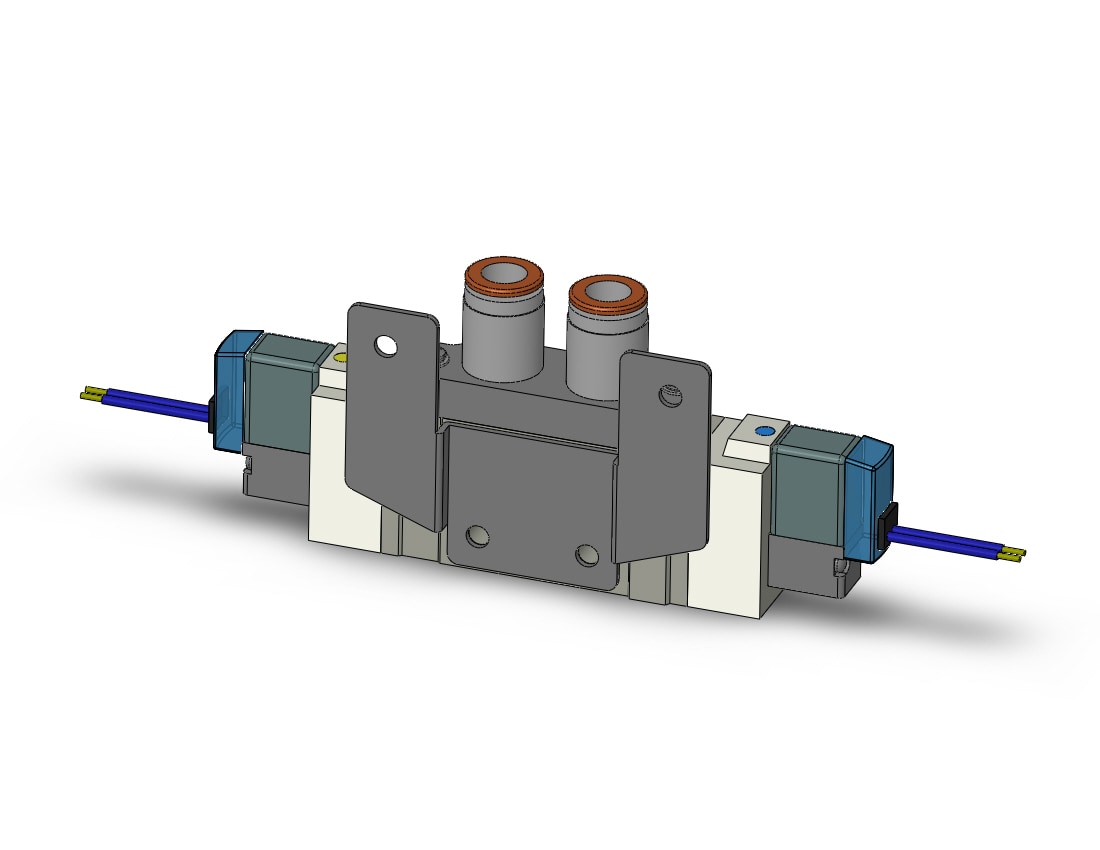 SMC SY7220-5GZ-C8-F2 valve, dbl sol, body pt (dc), SY7000 SOL/VALVE, RUBBER SEAL