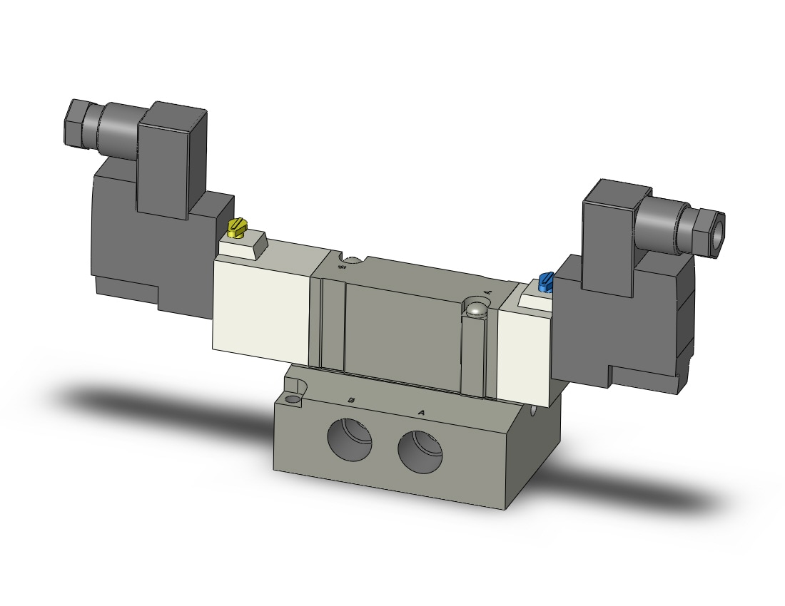 SMC SY7340-3DZE-02N valve, dbl sol, base mt, din, SY7000 SOL/VALVE, RUBBER SEAL