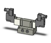 SMC SY7440-5YZ-02 valve, dbl sol, base mt, din, SY7000 SOL/VALVE, RUBBER SEAL