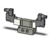 SMC SY7440R-5DZ-02 valve, dbl sol, base mt, din, SY7000 SOL/VALVE, RUBBER SEAL