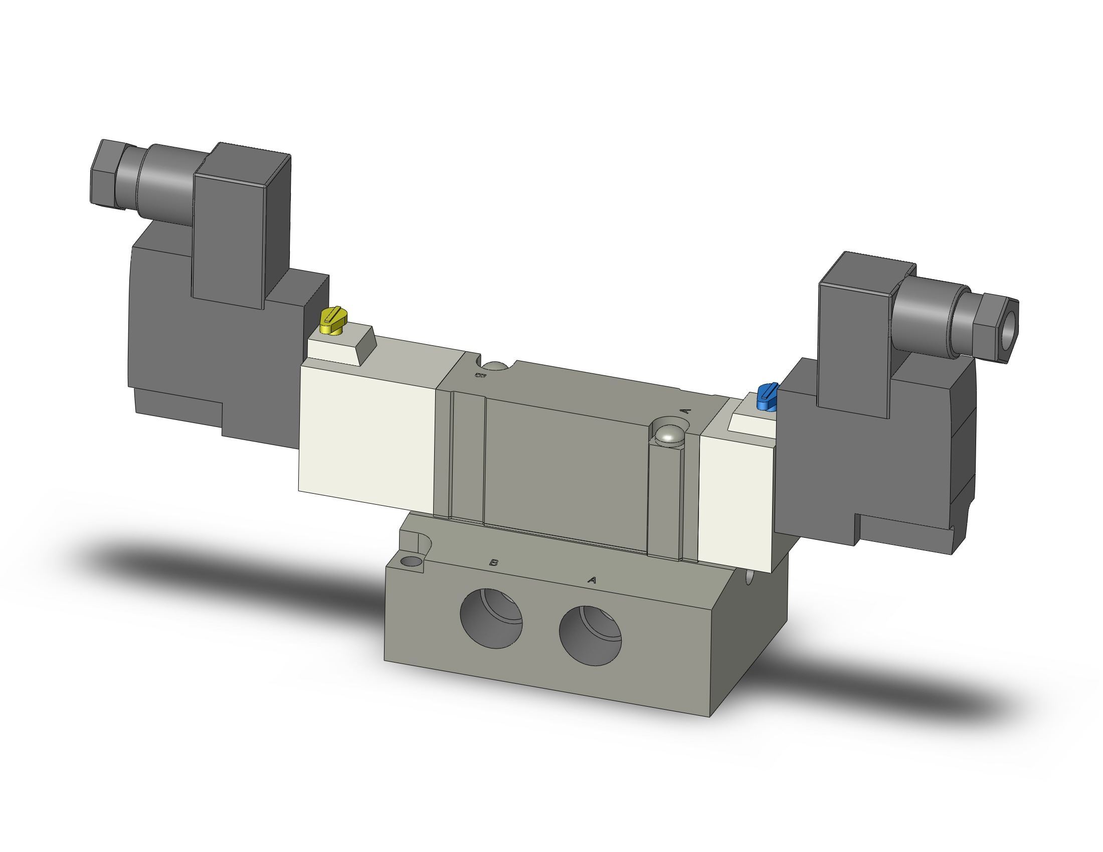 SMC SY7440R-5DZE-02F valve, dbl sol, base mt, din, SY7000 SOL/VALVE, RUBBER SEAL