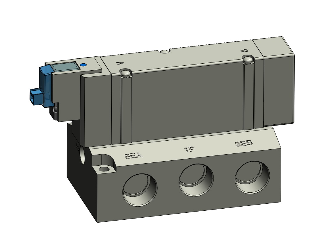 SMC SY9140-5LOZ-03 valve, sgl sol, SY7000 SOL/VALVE, RUBBER SEAL