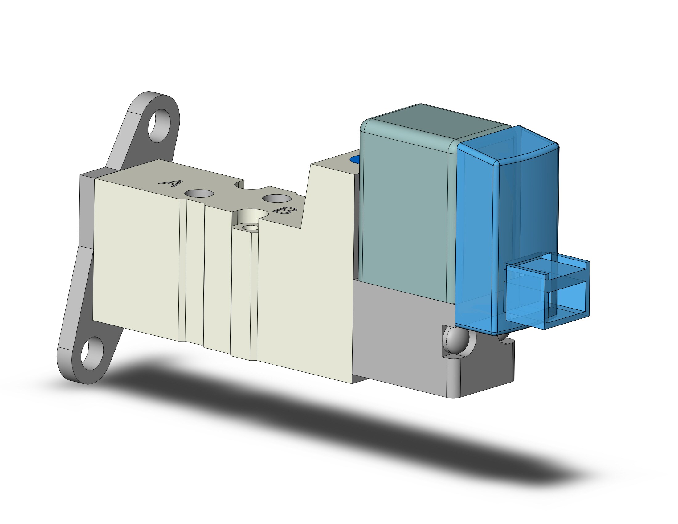 SMC SYJ3123-5LOU-M3-F valve, sgl sol, body pt (dc), SYJ3000 SOL VALVE 4/5 PORT