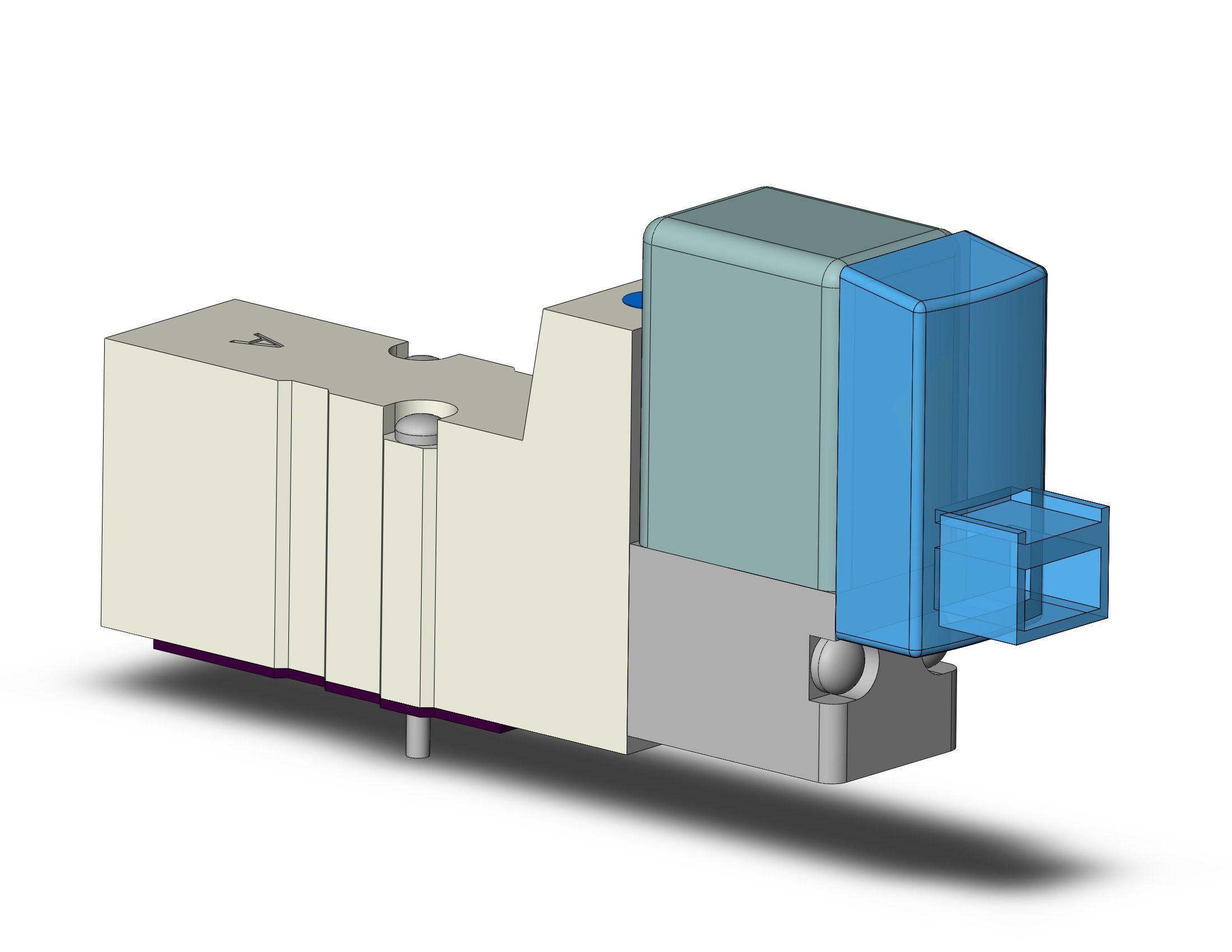 SMC SYJ3130-6LOS valve, sgl sol, base mt (dc), SYJ3000 SOL VALVE 4/5 PORT