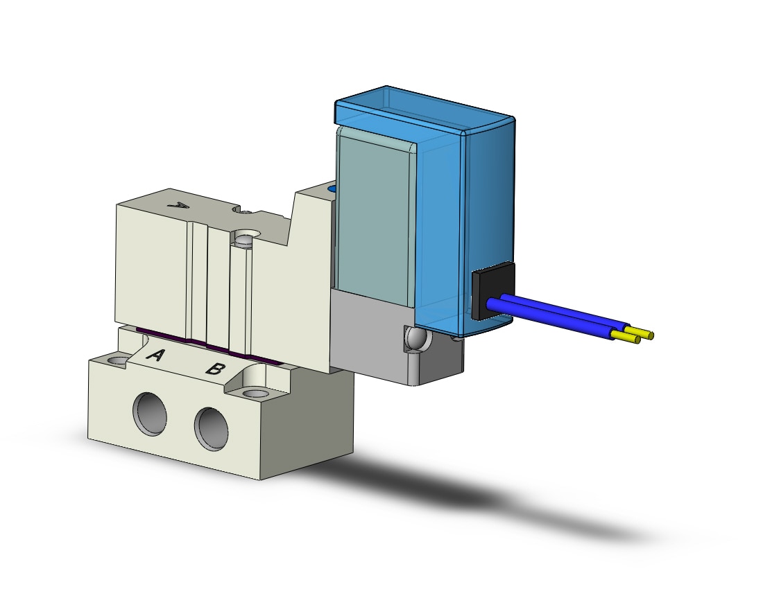 SMC SYJ3140-1HZ-M5 valve, sgl sol, base mt, SYJ3000 SOL VALVE 4/5 PORT