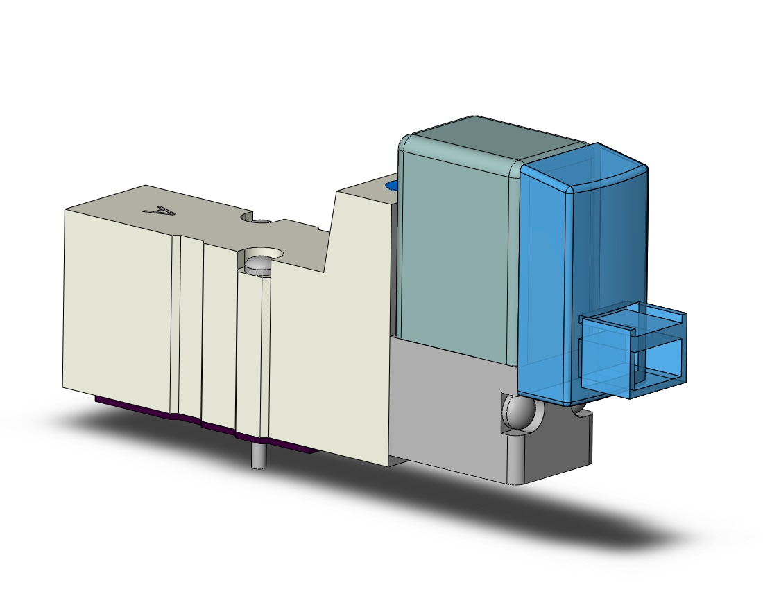 SMC SYJ3140-5LOU valve, sgl sol, base mt (dc), SYJ3000 SOL VALVE 4/5 PORT