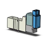 SMC SYJ3140-5MORD valve, sgl sol, base mt, SYJ3000 SOL VALVE 4/5 PORT