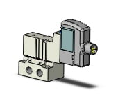 SMC SYJ3140-5WOD-M5 valve, sgl sol, base mt, SYJ3000 SOL VALVE 4/5 PORT***