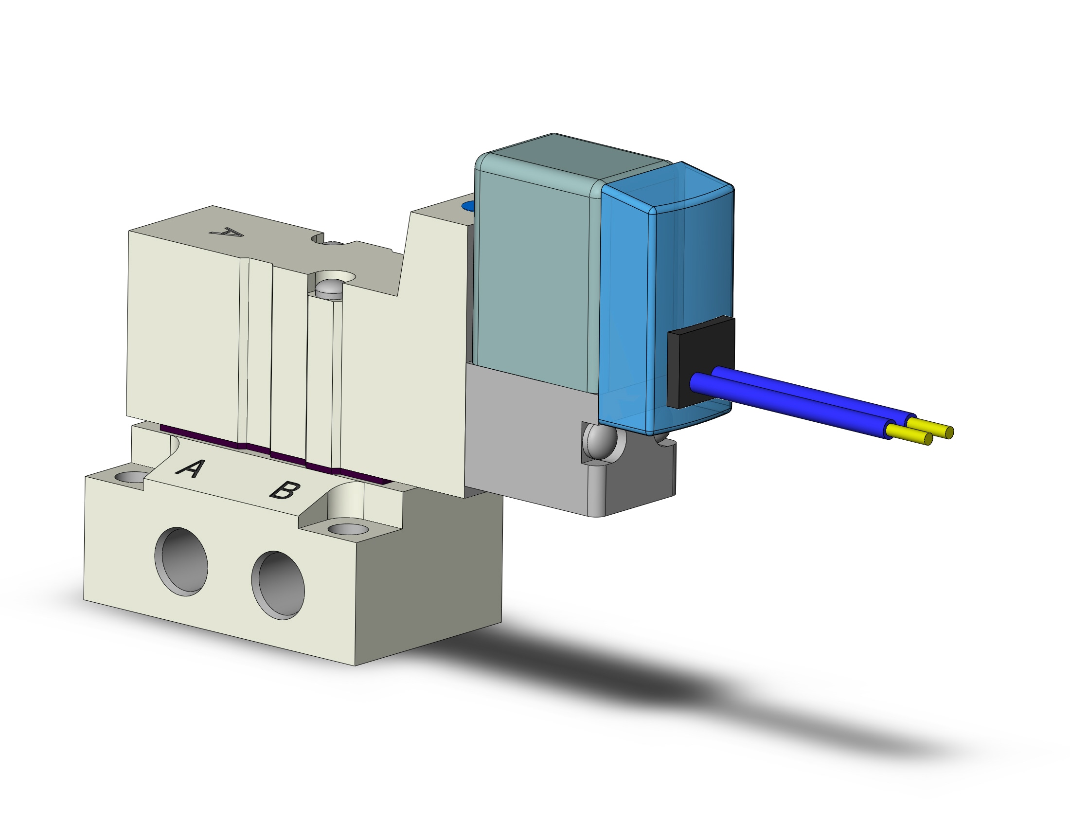 SMC SYJ3140-6HU-M5 valve, sgl sol, base mt (dc), SYJ3000 SOL VALVE 4/5 PORT***