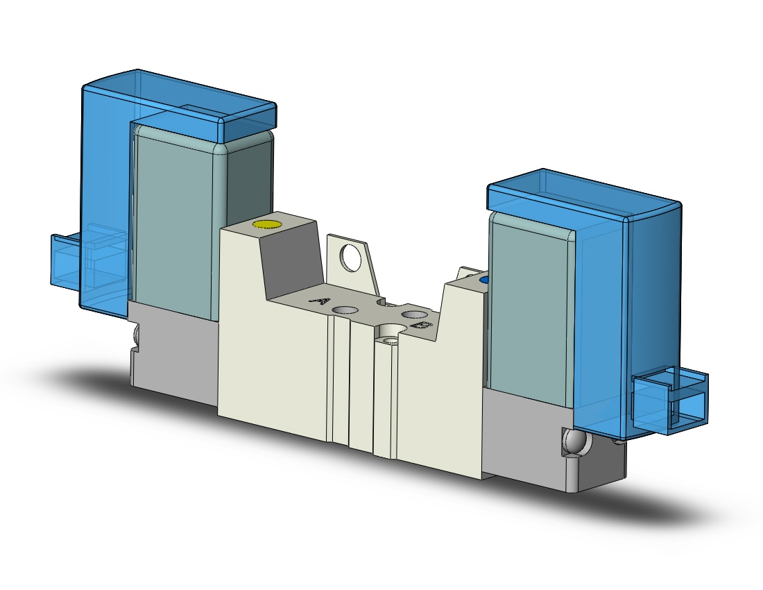 SMC SYJ3220-3LOZ-M3-F valve, dbl sol, body pt (ac), SYJ3000 SOL VALVE 4/5 PORT