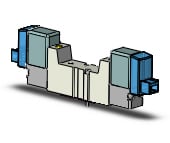 SMC SYJ3230-5LO valve, dbl sol, base mt (dc), SYJ3000 SOL VALVE 4/5 PORT***