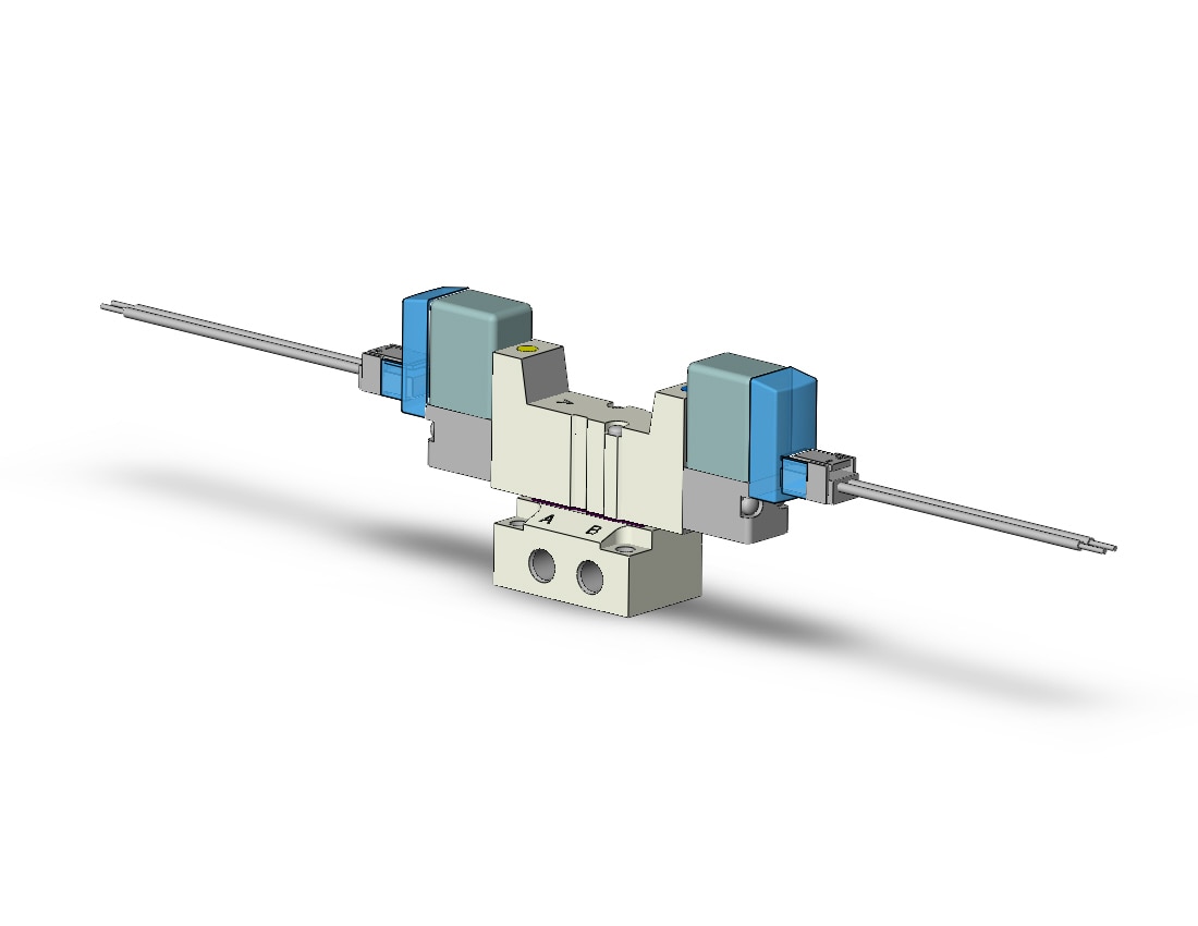 SMC SYJ3240-5LU-M5 valve, dbl sol, base mt (dc), SYJ3000 SOL VALVE 4/5 PORT***