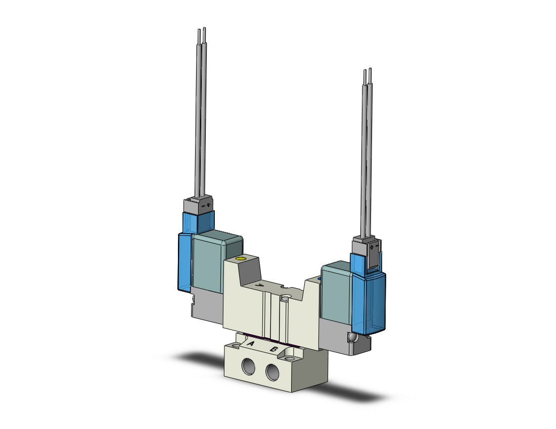 SMC SYJ3240-5MU-M5 valve, dbl sol, base mt (dc), SYJ3000 SOL VALVE 4/5 PORT