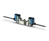 SMC SYJ3320-3L-M3-F valve, dbl sol, body pt (ac), SYJ3000 SOL VALVE 4/5 PORT***