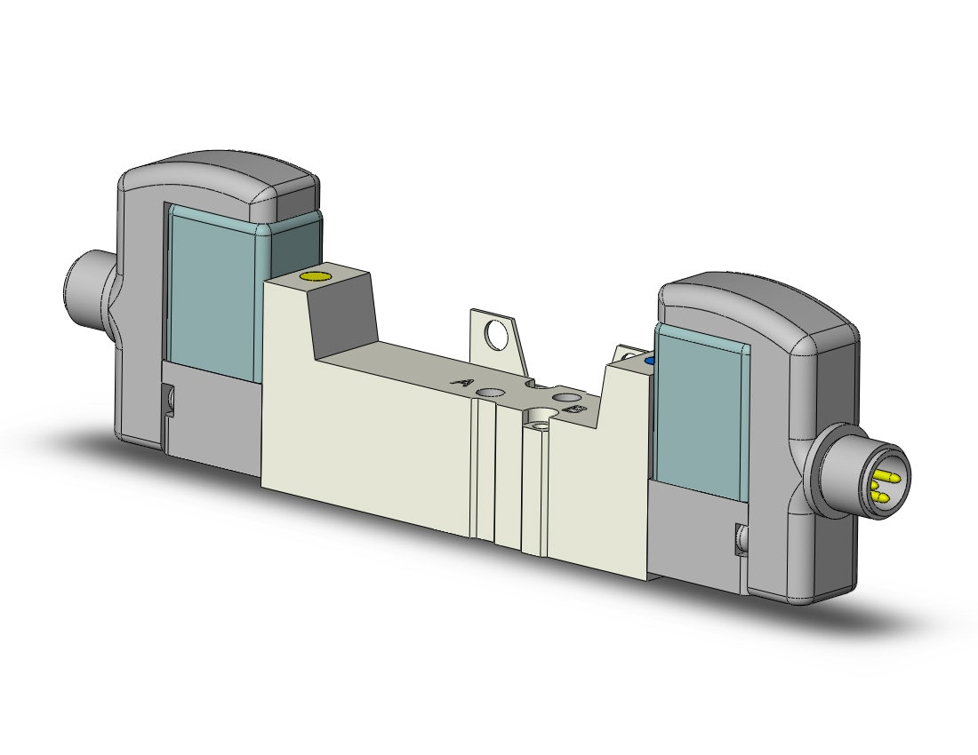 SMC SYJ3320-5WOZ-M3-F valve, dbl sol, body pt, SYJ3000 SOL VALVE 4/5 PORT