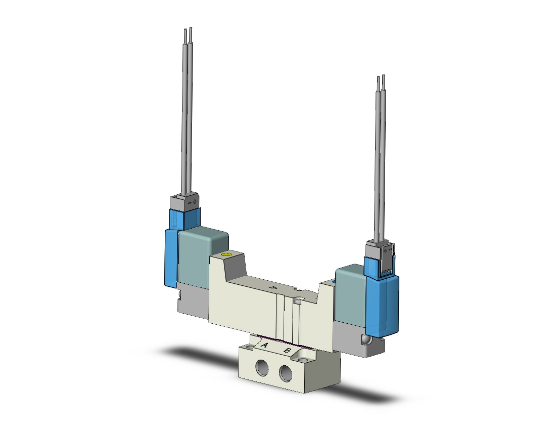 SMC SYJ3340T-5MZ-M5 valve, dbl sol, base mt, SYJ3000 SOL VALVE 4/5 PORT