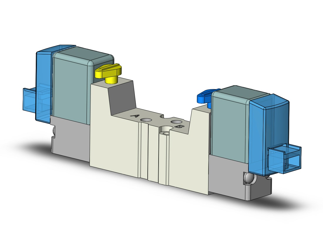 SMC SYJ3420-6LZE-M3 valve, dbl sol, body pt, SYJ3000 SOL VALVE 4/5 PORT