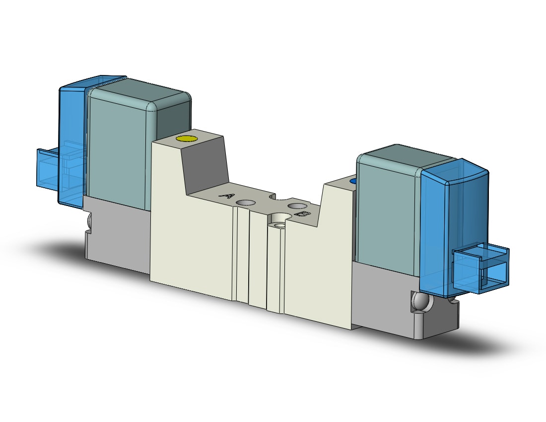 SMC SYJ3520-6LO-M3 valve, dbl sol, body pt (dc), SYJ3000 SOL VALVE 4/5 PORT