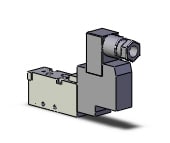 SMC SYJ5120-3DZ-M5 valve, sgl sol, body pt, SYJ5000 SOLENOID VALVE 5/PORT***