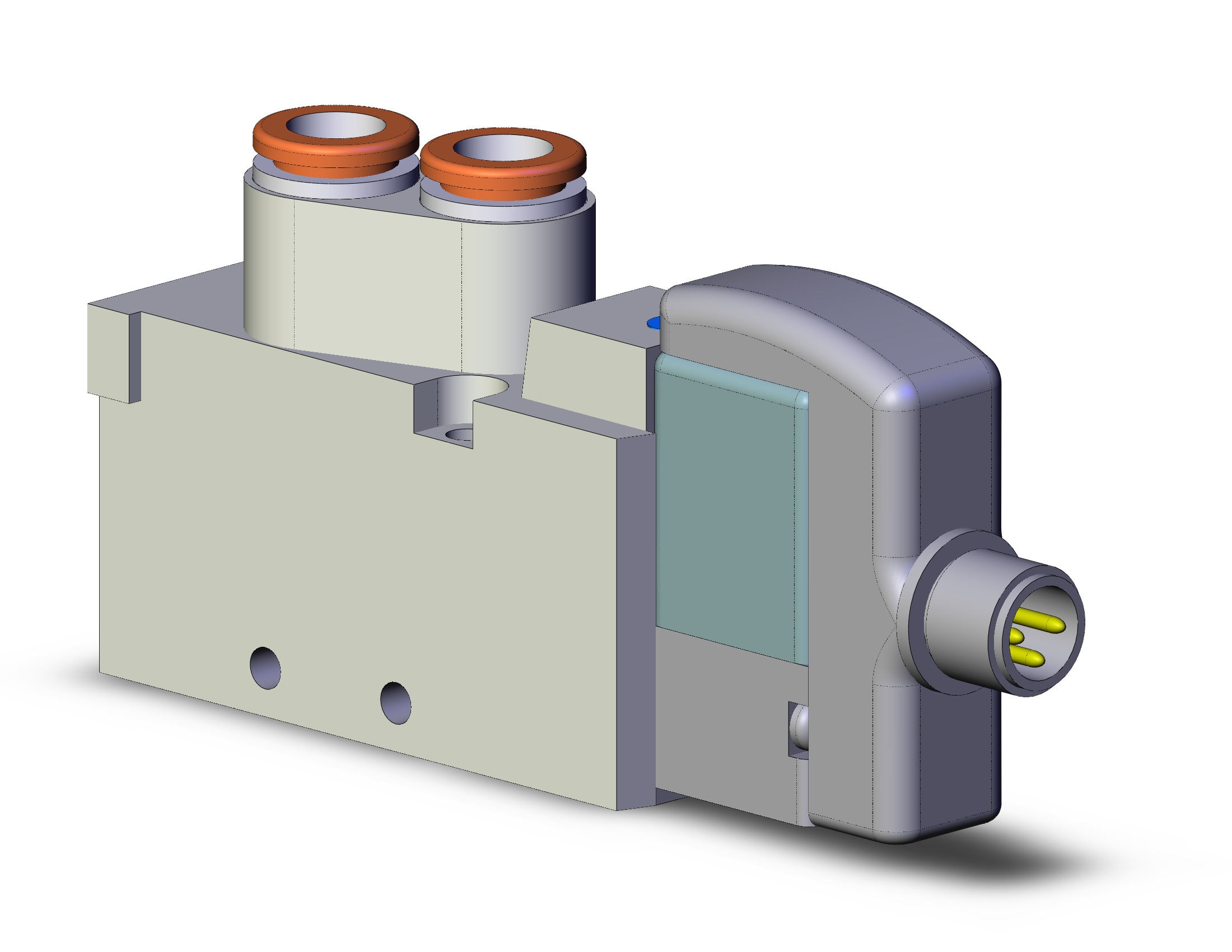 SMC SYJ5120-5WO-C6 valve, sgl sol, body pt, SYJ5000 SOLENOID VALVE 5/PORT