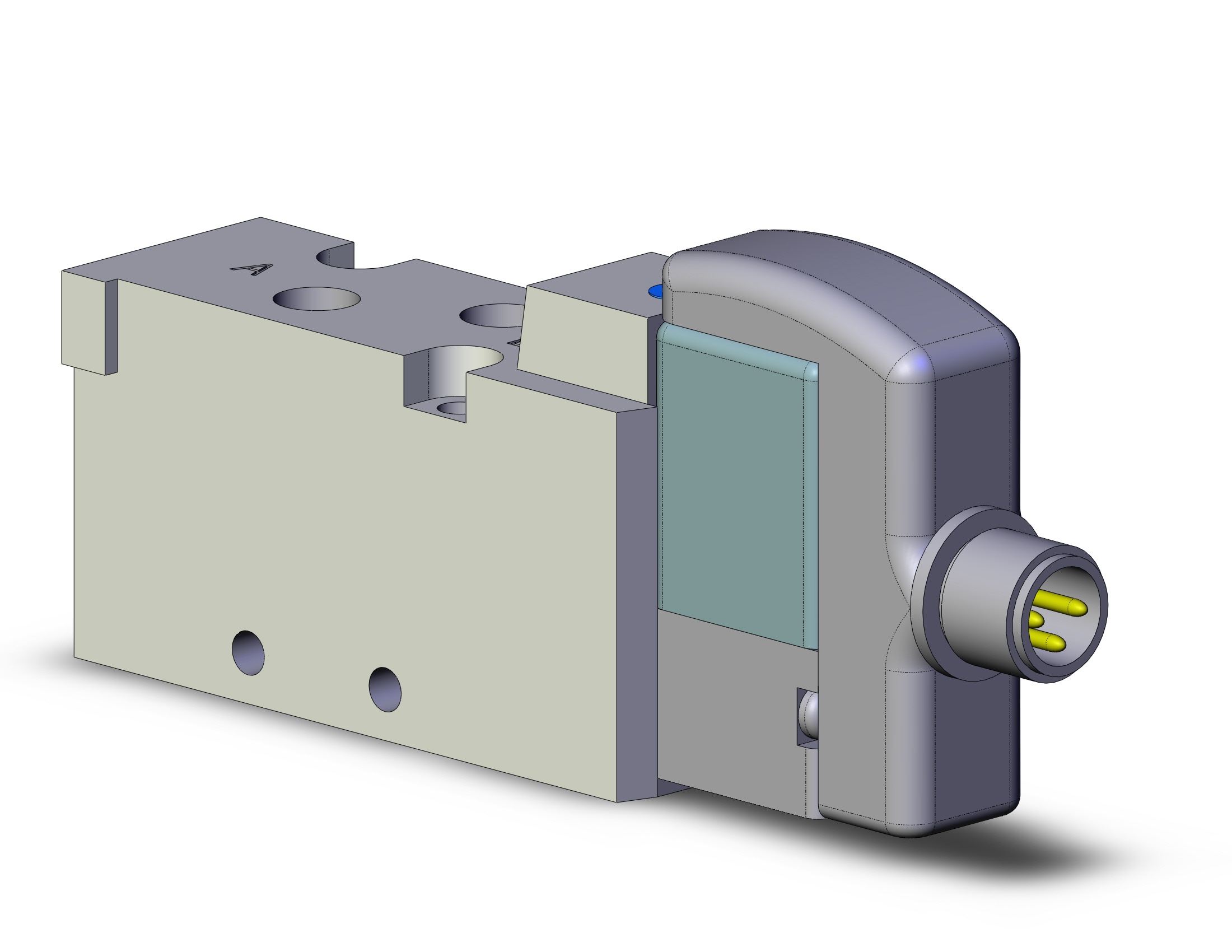 SMC SYJ5120-5WO-M5 valve, sgl sol, body pt, SYJ5000 SOLENOID VALVE 5/PORT***