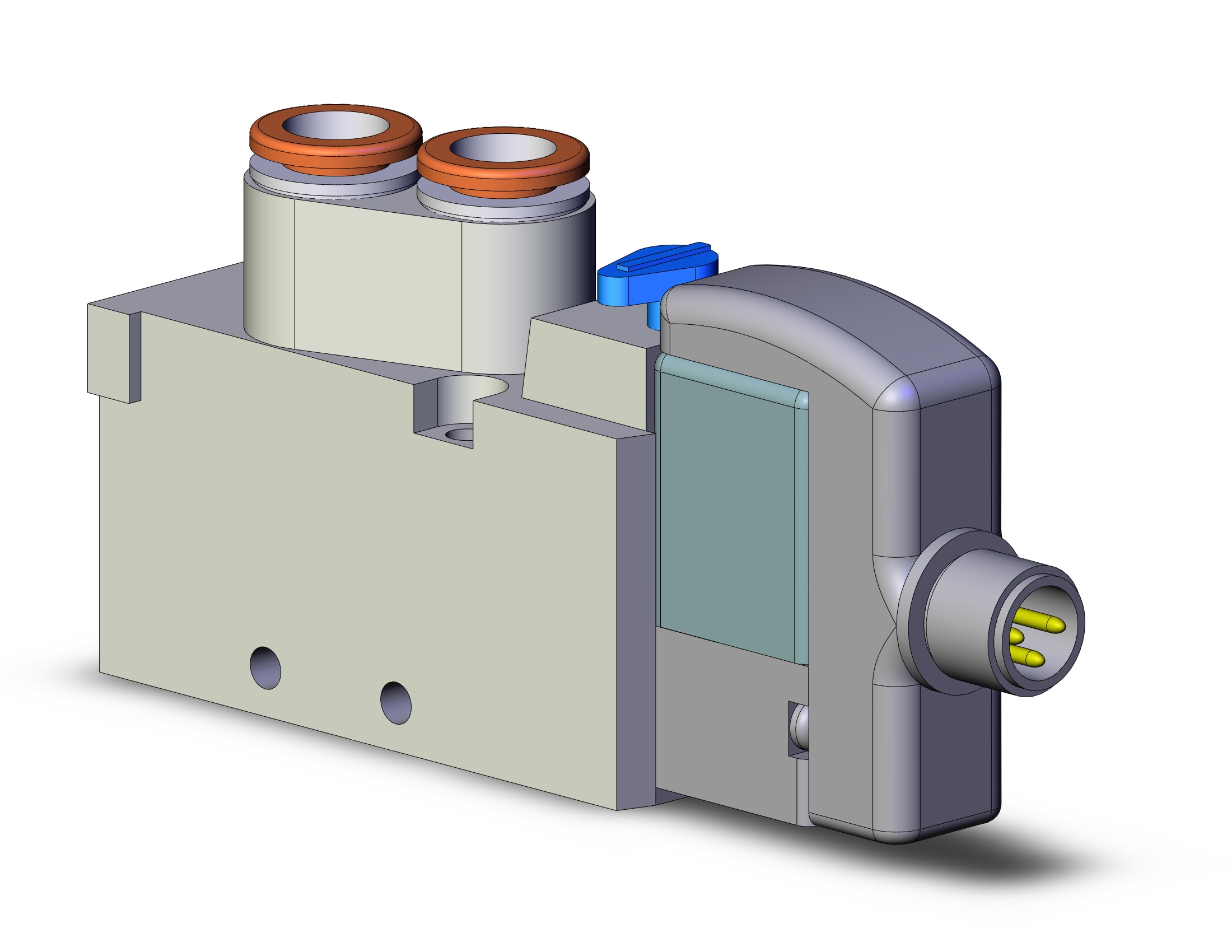 SMC SYJ5120-5WOZE-N7 valve, sgl sol, body pt (dc), SYJ5000 SOLENOID VALVE 5/PORT***