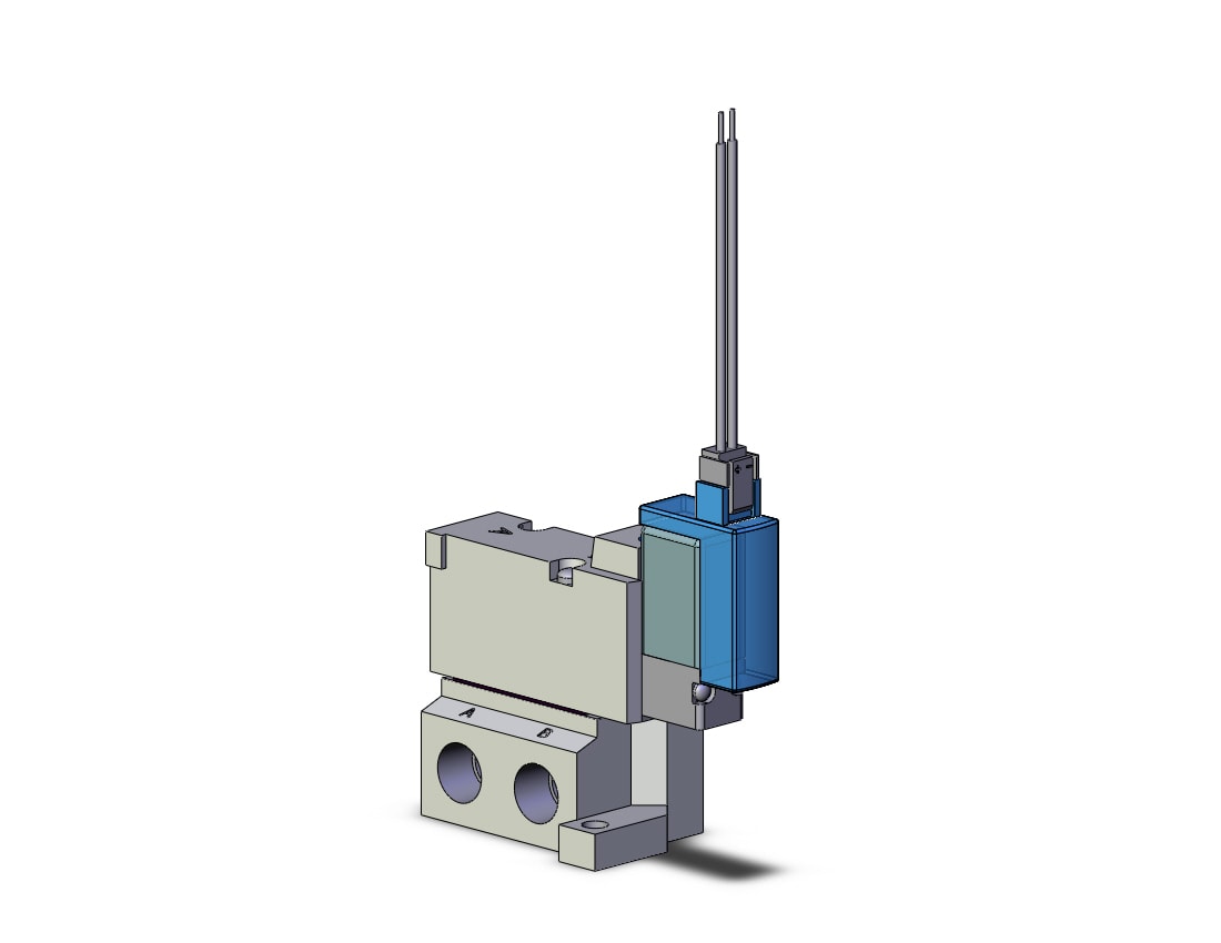 SMC SYJ5140-3M-01N valve, sgl sol, base mt (ac), SYJ5000 SOLENOID VALVE 5/PORT