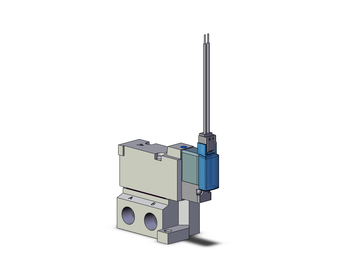 SMC SYJ5140-6MZ-01T valve, sgl sol, base mt (dc), SYJ5000 SOLENOID VALVE 5/PORT