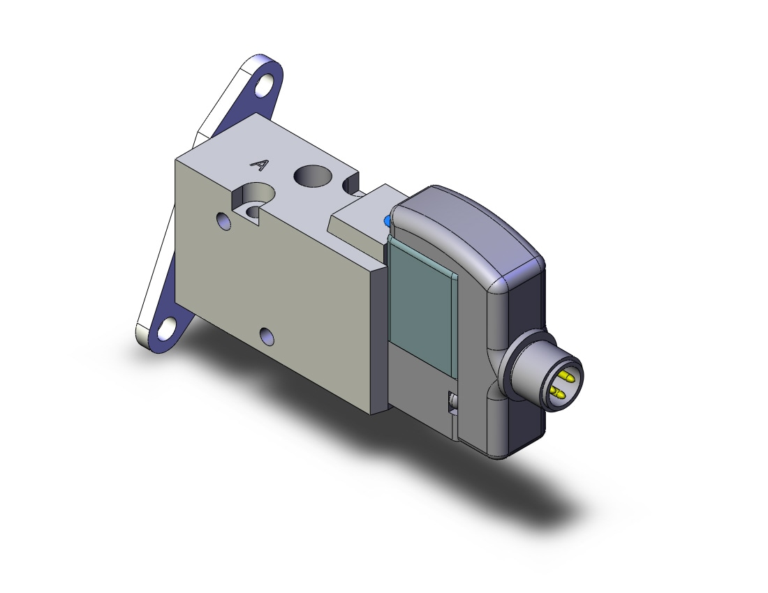 SMC SYJ522-5WOU-M5-F valve, sol, body pt, SYJ500 SOLENOID VALVE 3/PORT