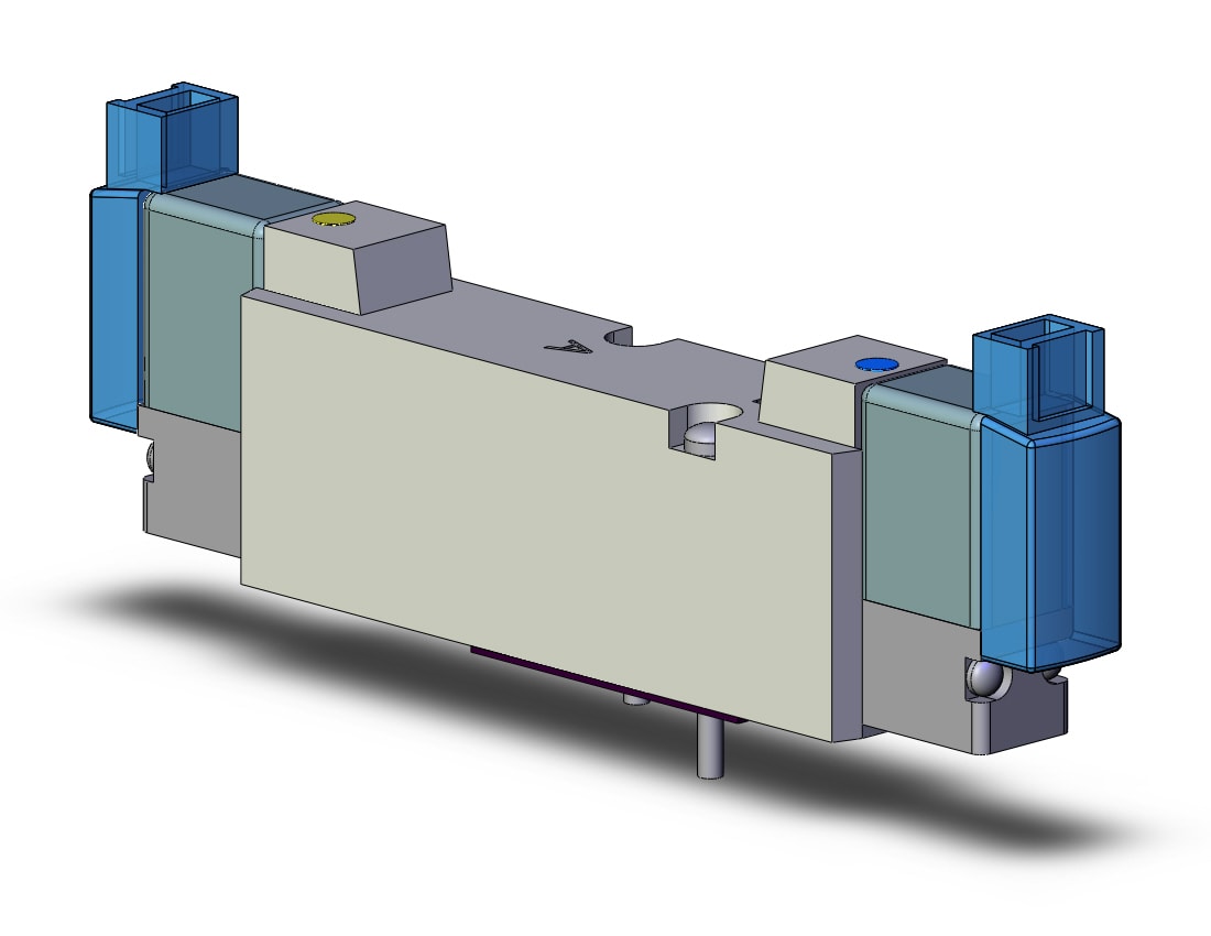 SMC SYJ5343-5MOZ valve, dbl sol, base mt (dc), SYJ5000 SOLENOID VALVE 5/PORT