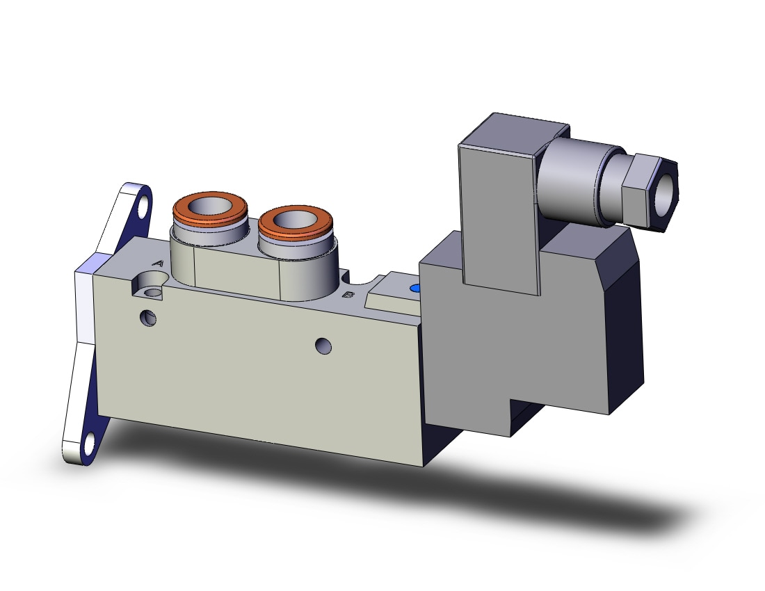 SMC SYJ7120-3D-C8-F valve, sgl sol, body pt, SYJ7000 SOLENOID VALVE 5/PORT***