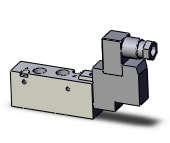 SMC SYJ7120-4DZ-01 valve, sgl sol, body pt, SYJ7000 SOLENOID VALVE 5/PORT