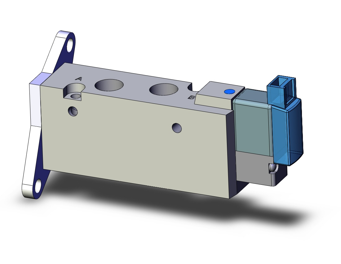 SMC SYJ7123-5MOZ-01F-F valve, sgl sol, body pt (dc), SYJ7000 SOLENOID VALVE 5/PORT