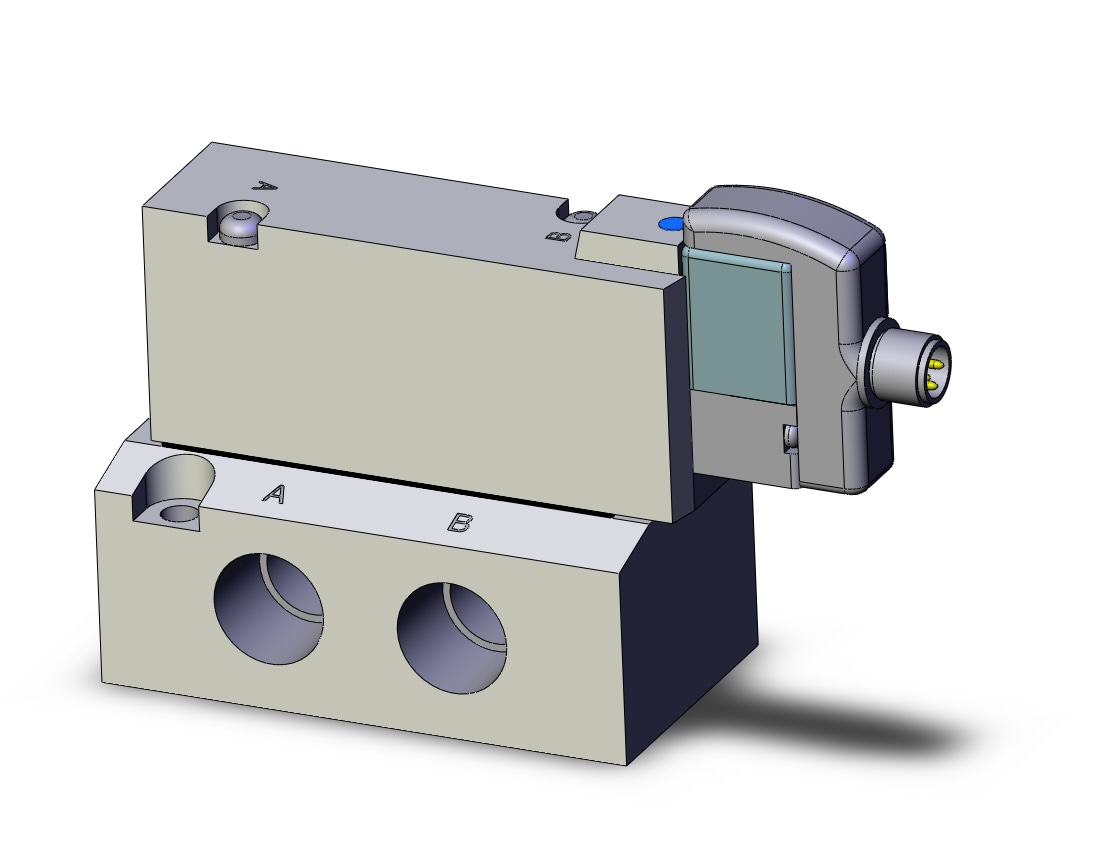 SMC SYJ7140-5WOU-02 valve, sgl sol, base mt, SYJ7000 SOLENOID VALVE 5/PORT***