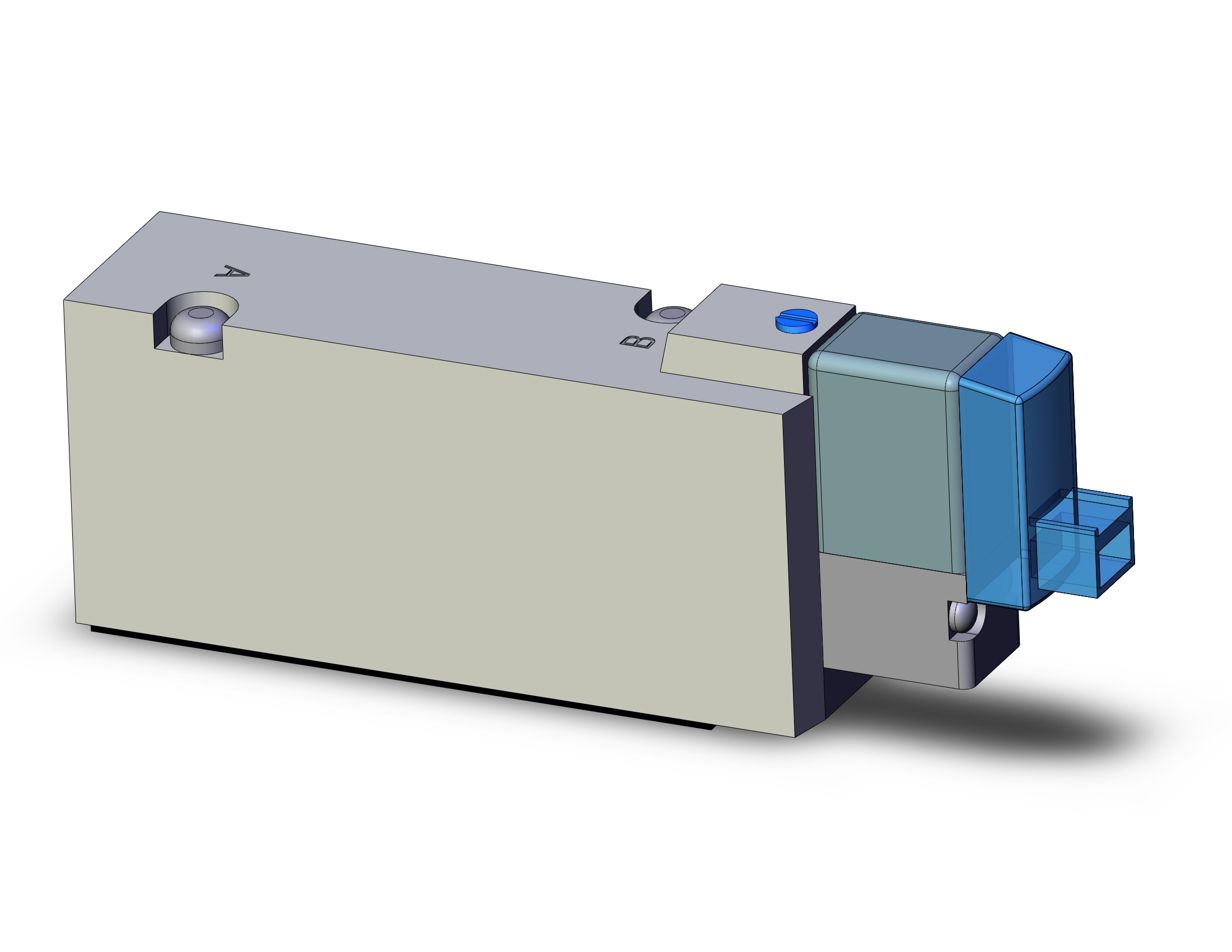 SMC SYJ7143-5LOUD-Q valve, sgl sol, base mt, SYJ7000 SOLENOID VALVE 5/PORT