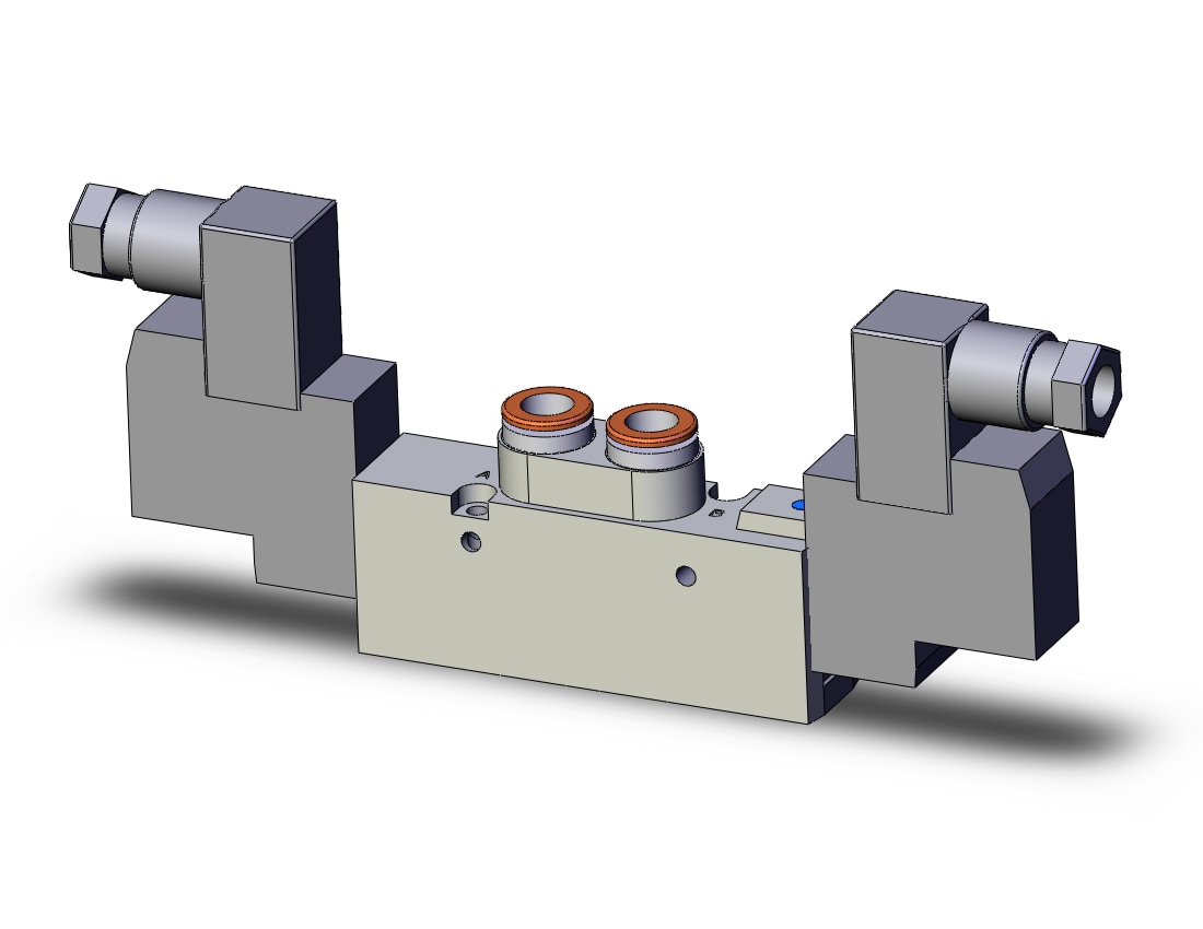 SMC SYJ7220-5D-C8 valve, dbl sol, body pt, SYJ7000 SOLENOID VALVE 5/PORT