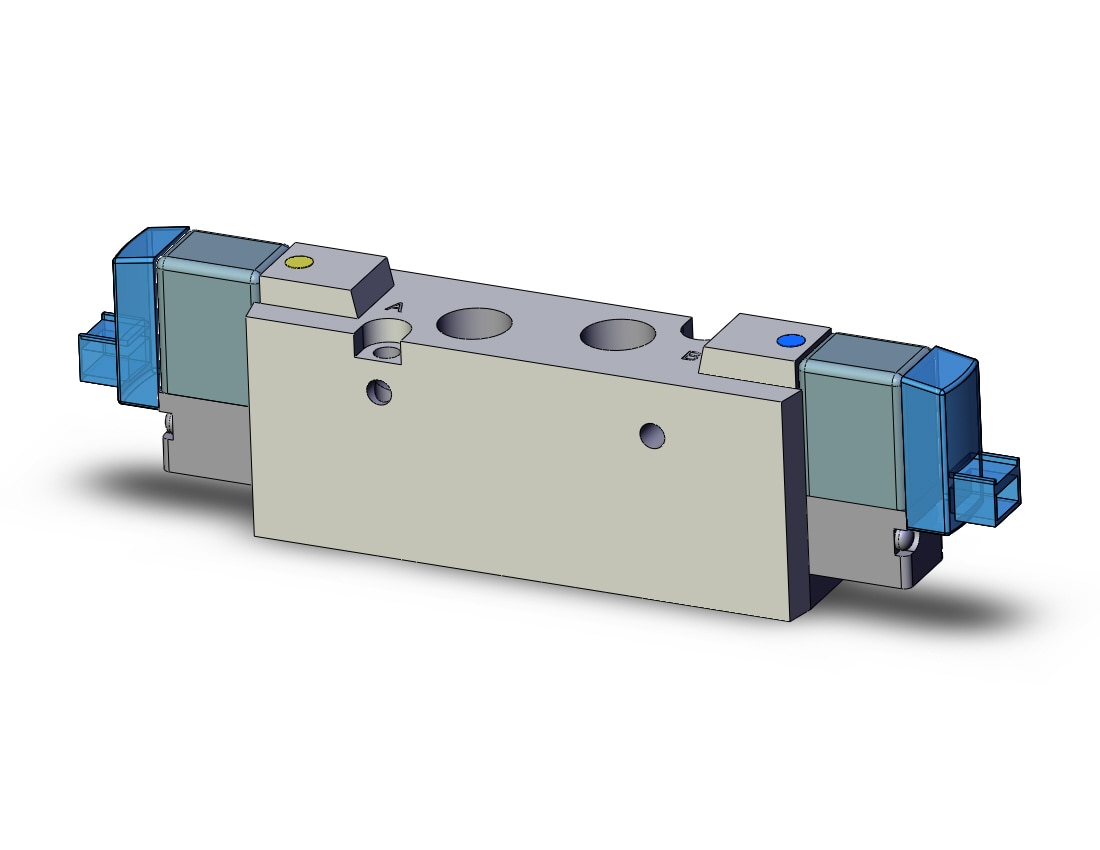 SMC SYJ7220-5LOZ-01F-Q valve, dbl sol, body pt, SYJ7000 SOLENOID VALVE 5/PORT