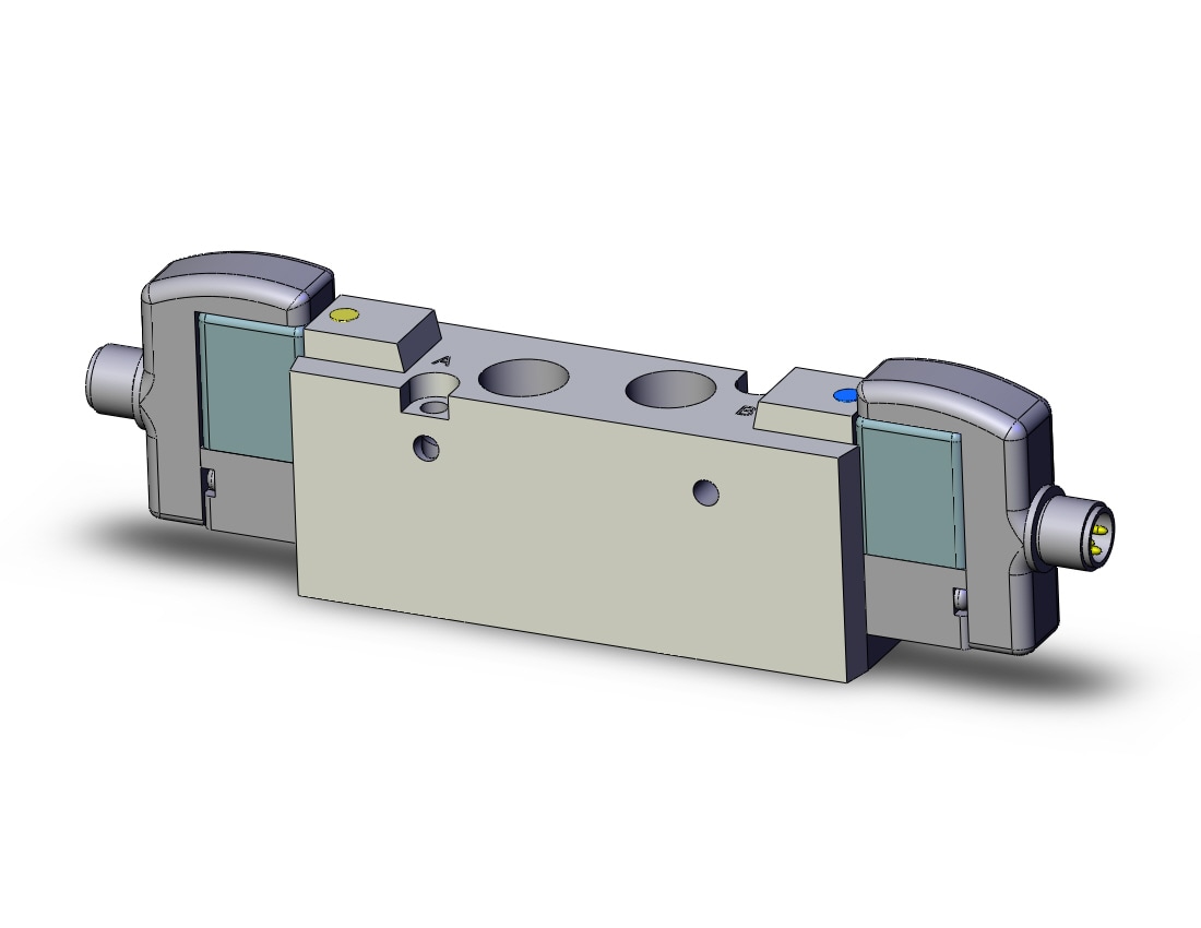 SMC SYJ7220-5WOZ-01N valve, dbl sol, body pt (dc), SYJ7000 SOLENOID VALVE 5/PORT