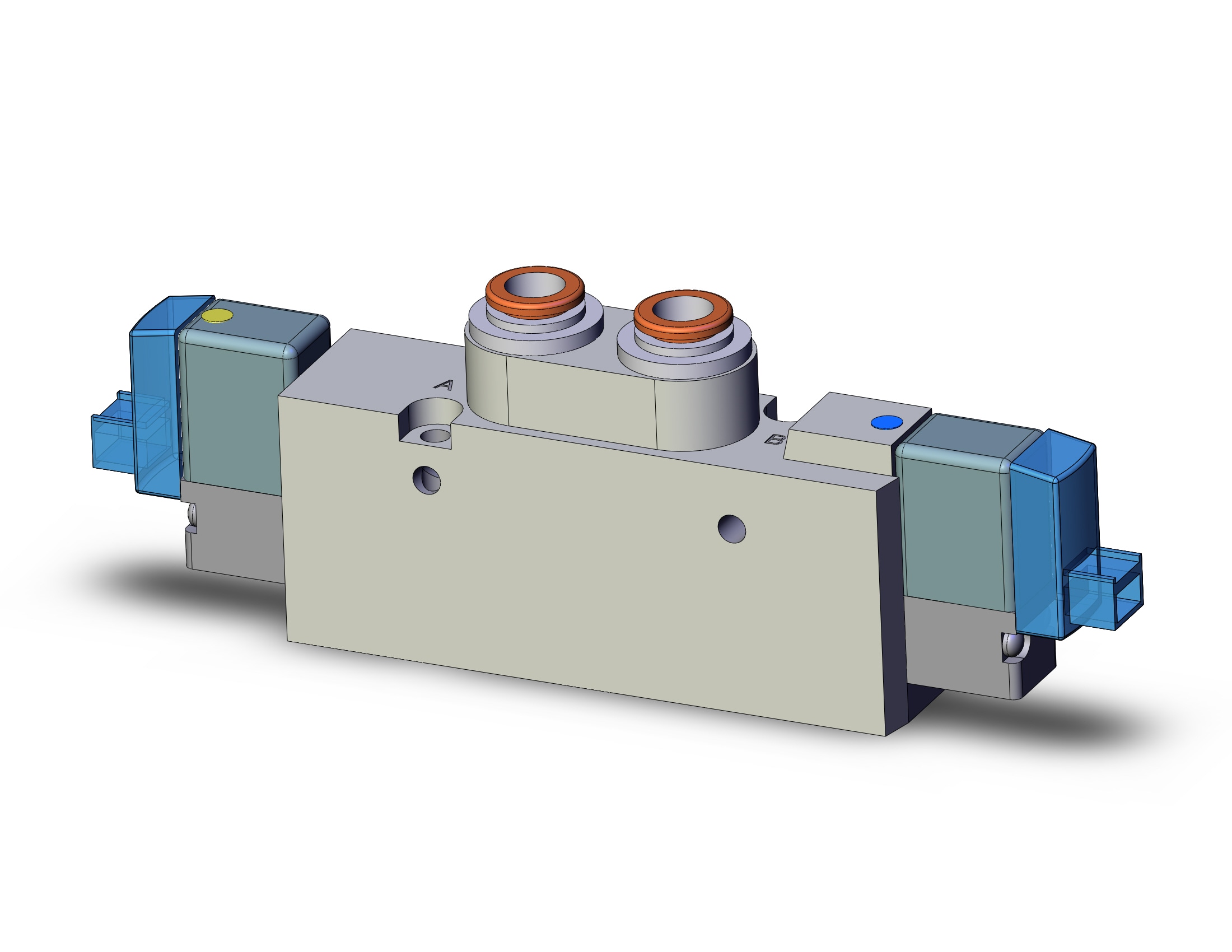 SMC SYJ7223-5LOZ-N7 valve, dbl sol, body pt (dc), SYJ7000 SOLENOID VALVE 5/PORT