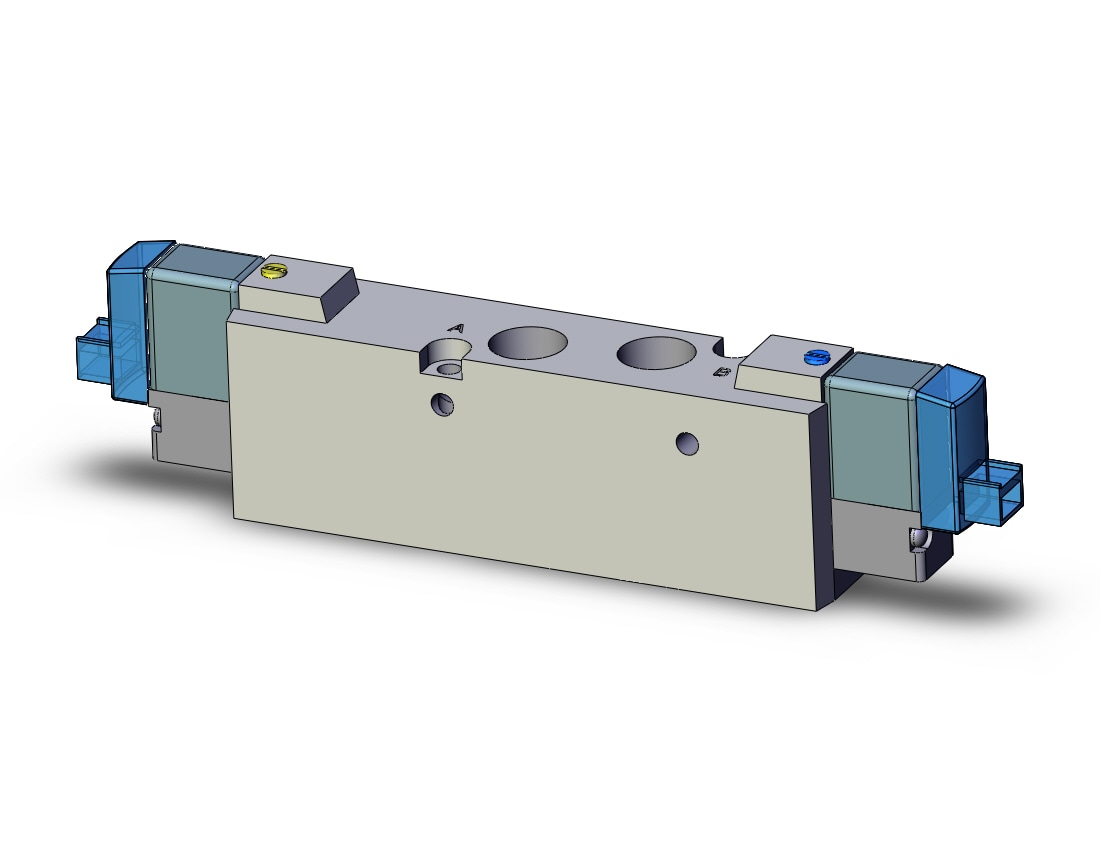 SMC SYJ7320-5LOD-01T valve, dbl sol, body pt (dc), SYJ7000 SOLENOID VALVE 5/PORT