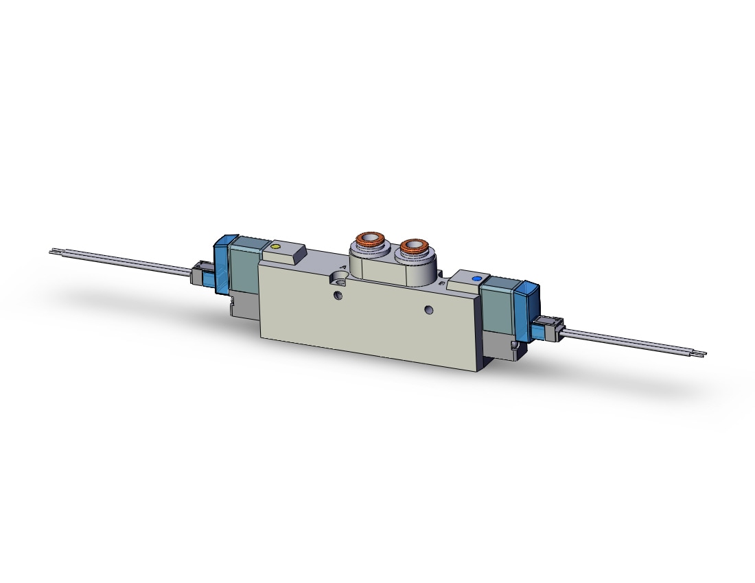 SMC SYJ7323-5L-C6 valve, dbl sol, body pt (dc), SYJ7000 SOLENOID VALVE 5/PORT