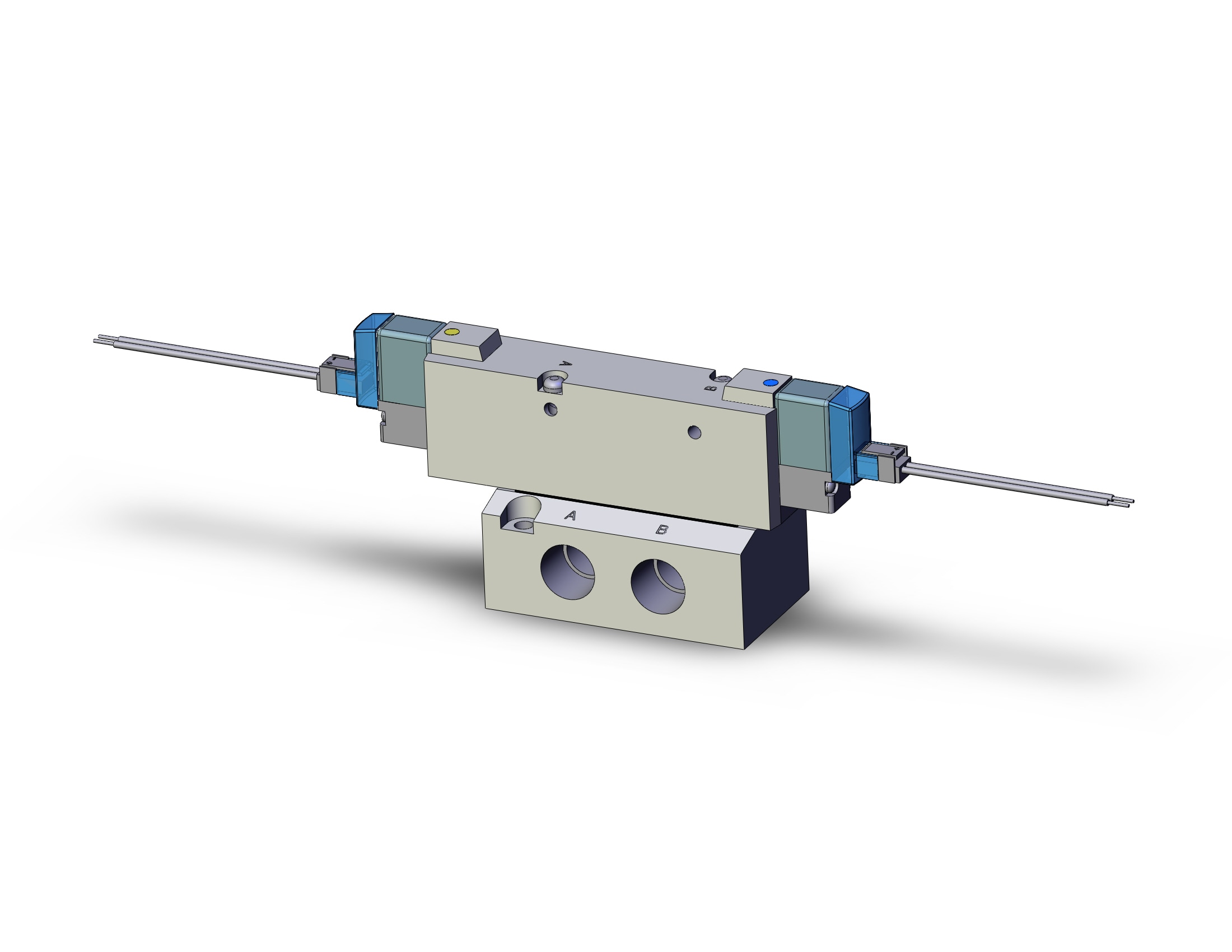 SMC SYJ7340-5L-02 valve, dbl sol, base mt (dc), SYJ7000 SOLENOID VALVE 5/PORT